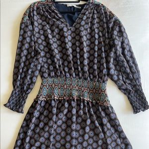 Ramy Brook smock-waist mini dress long sleeve